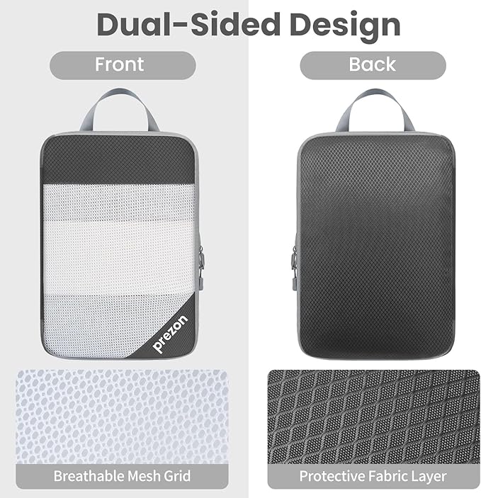 Compression Packing Cubes for Travel, Lightweight Vacation Travel Essentials, Travel Accessories for Suitcase Organizer Bags Set, Durable Luggage Organizer