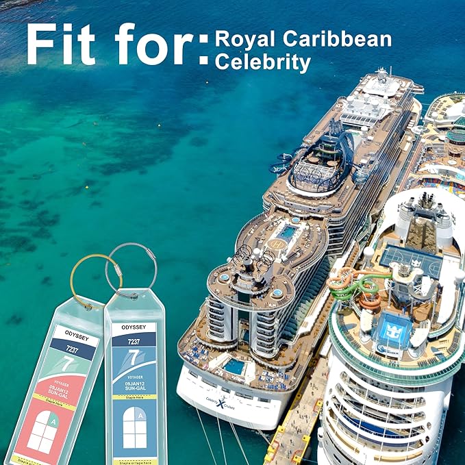 Cruise Ship Essentials for Royal Caribbean & Celebrity Cruise Luggage Tag Holders 2025 for Cruise Lovers Cruise Accessories
