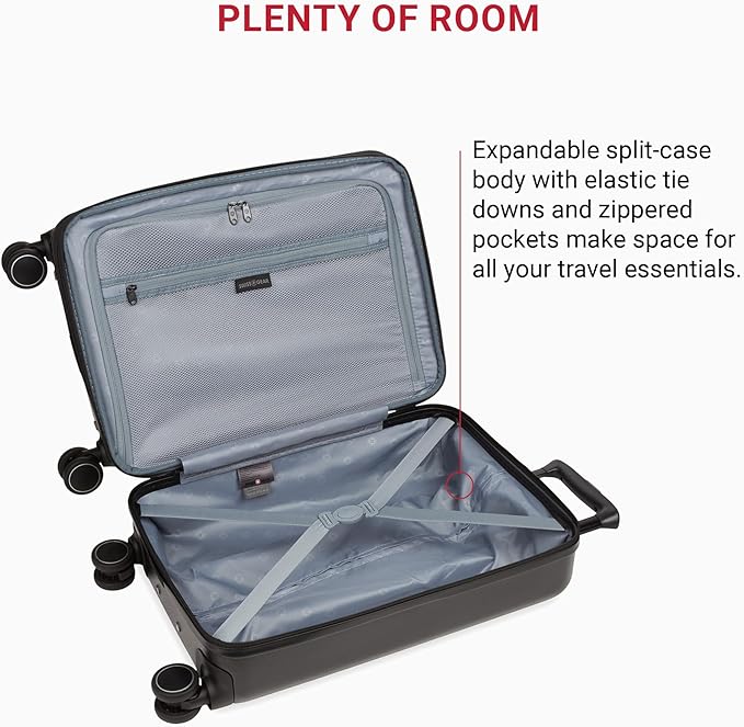 SwissGear 8020 Eclipse Collection Hardside Expandable Luggage – Black