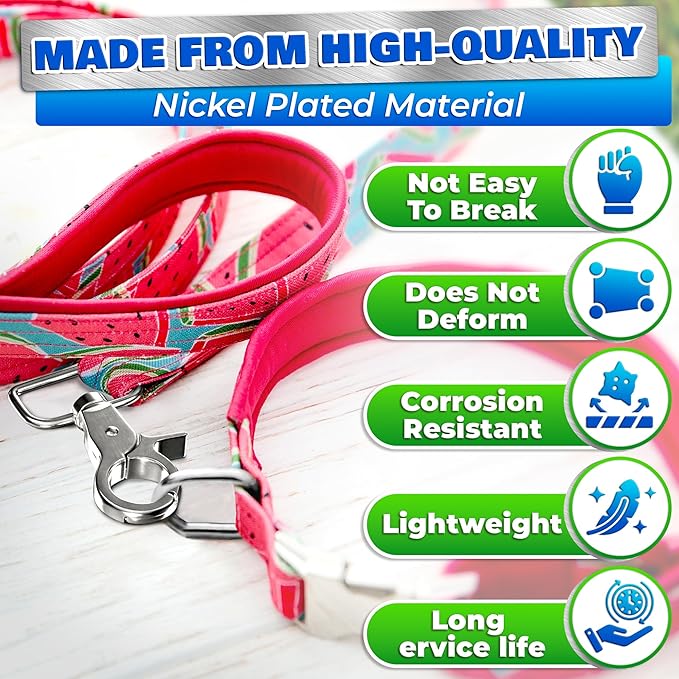 2 Pcs Swivel Snap Hooks – 2.24 Inch Flag Clips for Flagpole Rope – 304 Stainless Steel 360° Rotating Hooks for Dog Leashes, Keychains, Spring Clips | Heavy Duty Hardware for Home, Marine, Pet Use