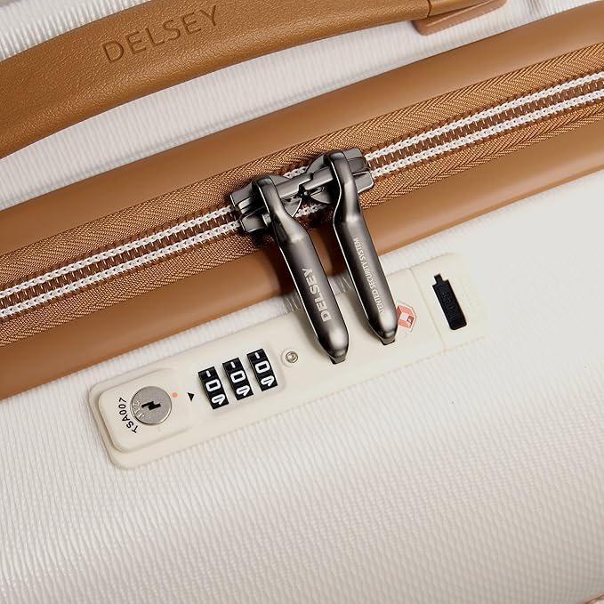 DELSEY PARIS Chatelet Air 2.0 Hardside Luggage with Spinner Wheels, Angora, 2 Piece Set, (20/Backpack)