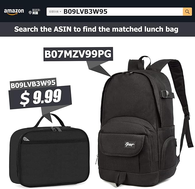 rickyh style School Backpack Travel Bag for Men & Women Lightweight College Back Pack with Laptop Compartmen