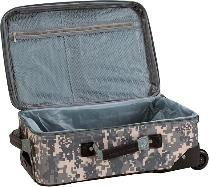 Rockland Journey Softside Upright Luggage Set, Acu Camo, 4-Piece (14/19/24/28)