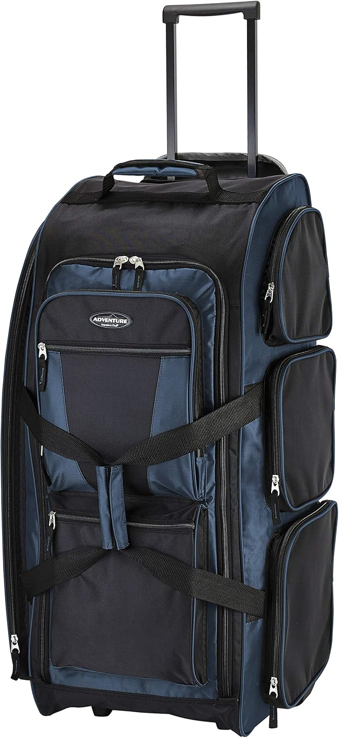 Travelers Club Xpedition 30 Inch Multi-Pocket Upright Rolling Duffel Bag