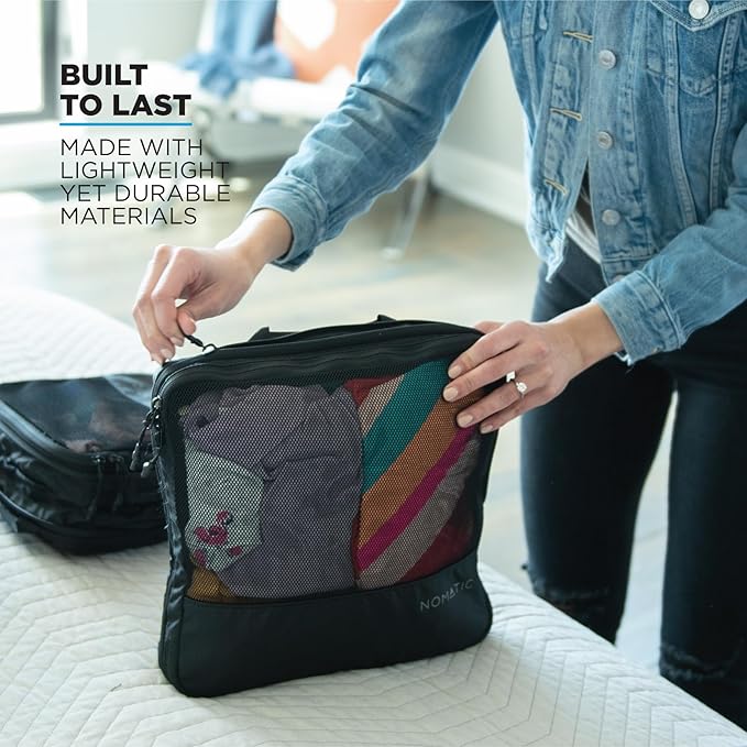 NOMATIC Packing Cubes, Compression Luggage Organizers for Carry-On, Suitcases, Travel Bags, Medium