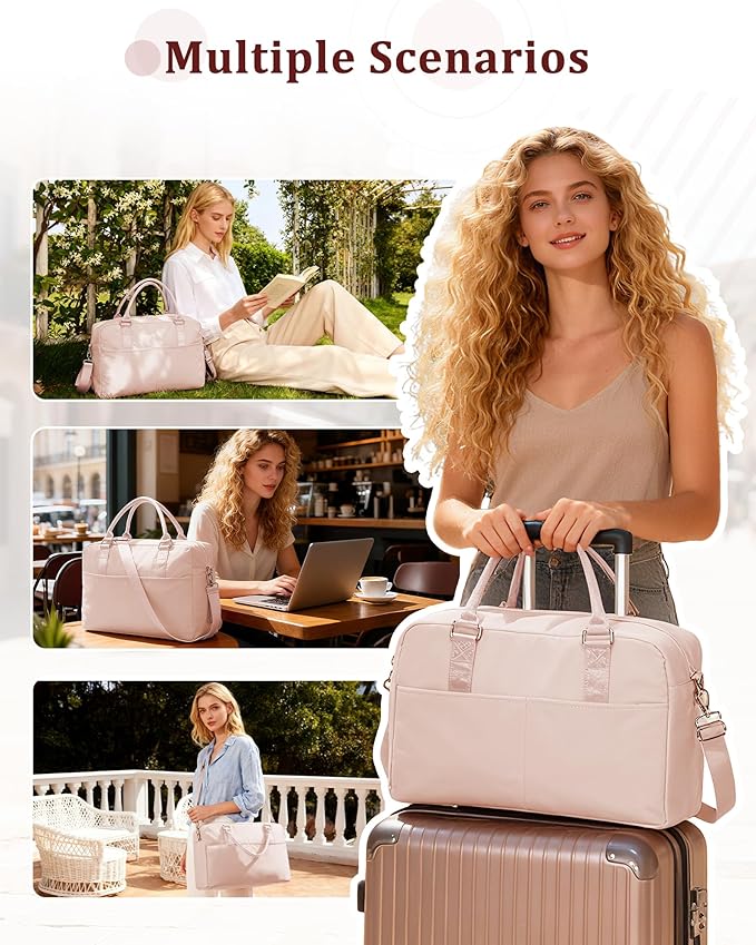 Gym Bag Womens,Travel Duffel Carry on Bag Sport Tote Bag Weekend Overnight Bag