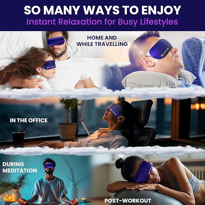 Lure Essentials Steam Eye Mask by Eye Serenity Self-Heating Warm Compress, 45-Pack, Unscented, Dry Eye Relief, Perfect for Self-Care, Ideal for Office, Travel & Nightly Relaxation, Calm Sleep