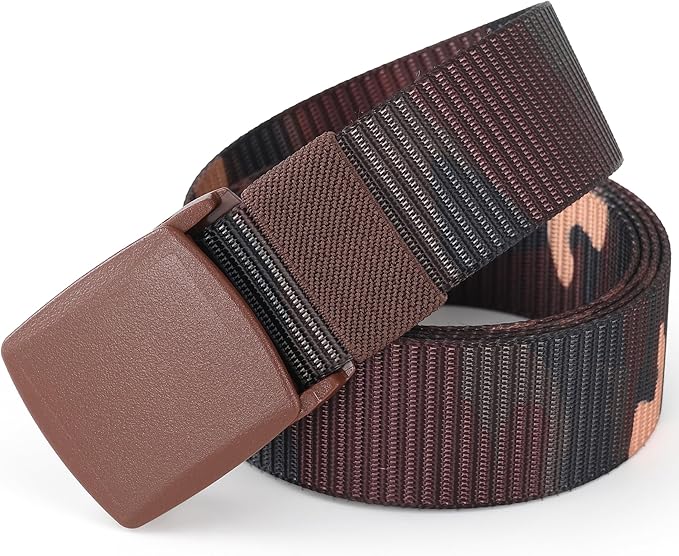 Mile High Life Nylon Web Belt Outdoor Military Belt With TSA Safe Plastic Buckle Belt