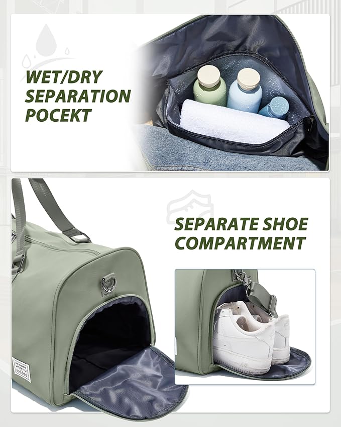 Gym Bag Womens,Travel Duffel Carry on Bag Sport Tote Bag Weekend Overnight Bag