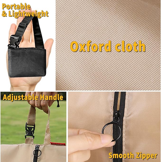Travel Shoe Bags with Buckle 4-Pack – Clip On Shoes Pouch Organizer with Zipper, Portable Storage Bags for Packing, Gym, Sports, Golf, Soccer, Bowling, Basketball (Mix)
