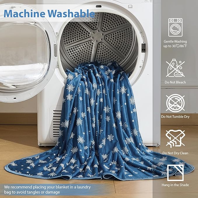 OIGAE Cooling Blanket for Hot Sleepers - Soft & Lightweight Summer Cold Blanket for Night Sweats | Perfect for Bed, Couch, Sofa (Dark Blue, Throw 50'' x 70'')