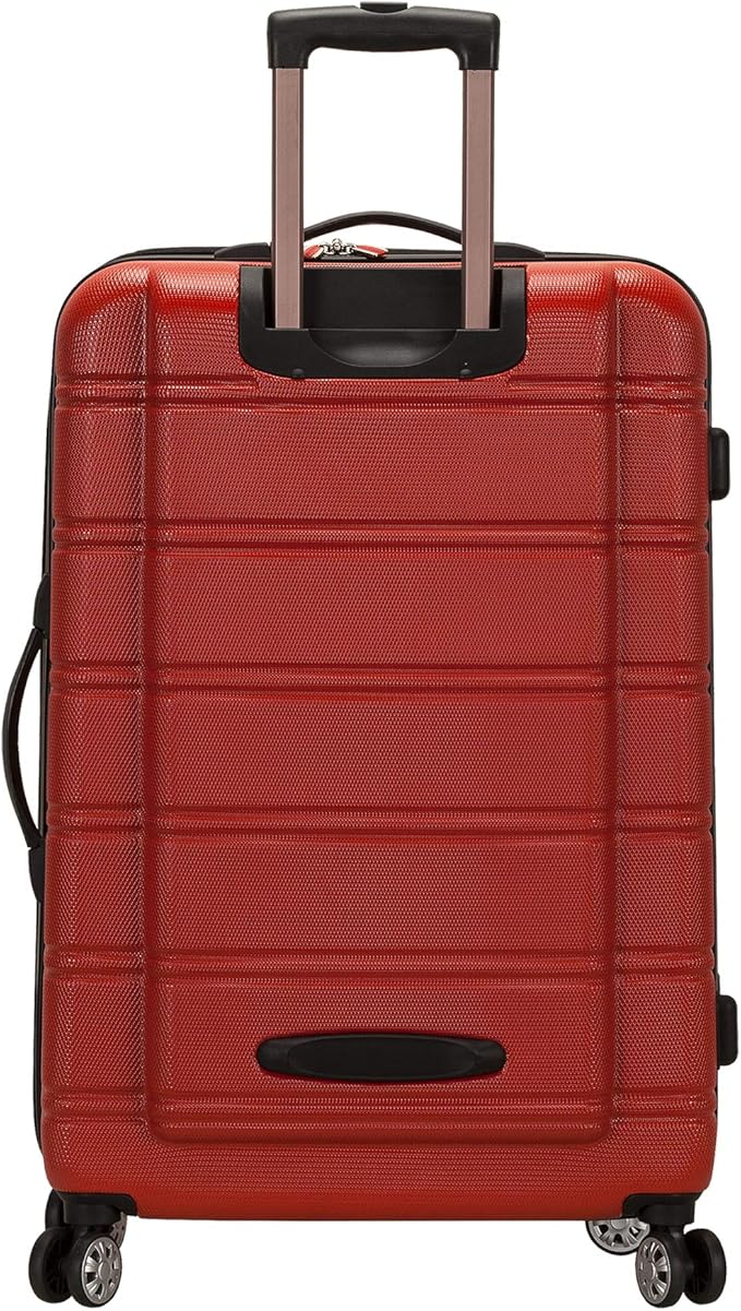 Rockland Melbourne Hardside Expandable Spinner Wheel Luggage, RED, 2 Piece (20"/28")