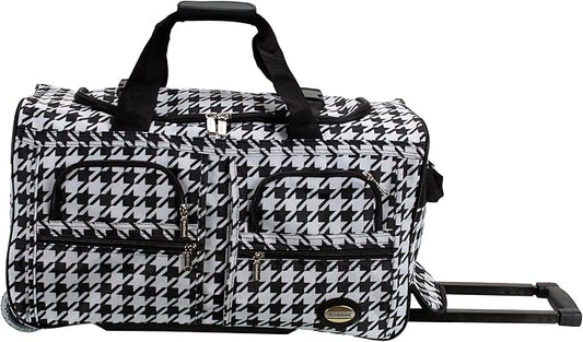 Rockland Rolling Duffel Bag, Black, 22"
