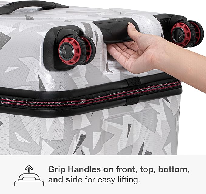 Traveler's Choice Maxporter II Polycarbonate Hardside Trunk with Spinner Wheels, White Camo, 31-Inch Large Trunk