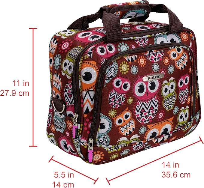 Rockland Fashion Softside Upright Luggage Set, Expandable, Owl, 2-Piece (14/19)
