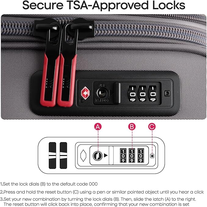 3PCS Set Softside Luggage Sets w/ Spinner Wheels,Expandable 20% Suitcase Upright Spinner Softshell w/TSA LOCK, Lightweight Durable Rolling Travel Luggage Set for Men/Women（Grey,22in/28in/32in）