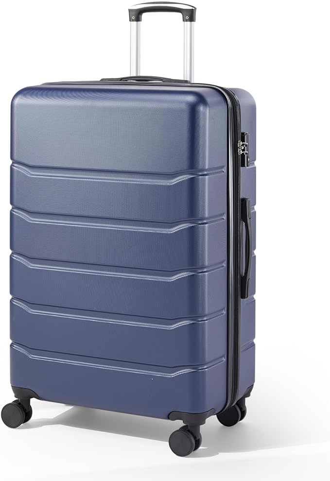 HealSmart Hardside Carry-On Luggage, Expandable Portable Hardshell Luggage with Spinner Wheels, Lightweight Suitcase TSA Lock, 20 Inch, Blue