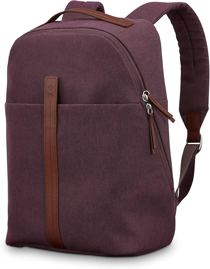 Samsonite Virtuosa Carry-On Travel Backpack with Padded Laptop Sleeve, Merlot