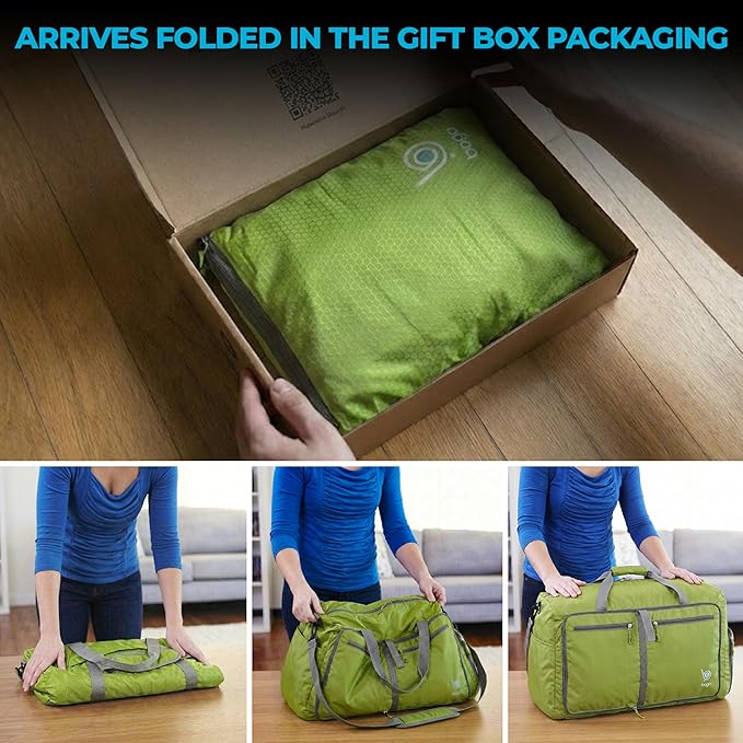 Bago Extra Large Duffle Bag for Travel Women & Men. Durable, Lightweight, Foldable Travel Duffel Bags For Traveling Women. 120L Duffle Bags Use As a Weekender Bag with Shoe Compartment, Checked Duffel