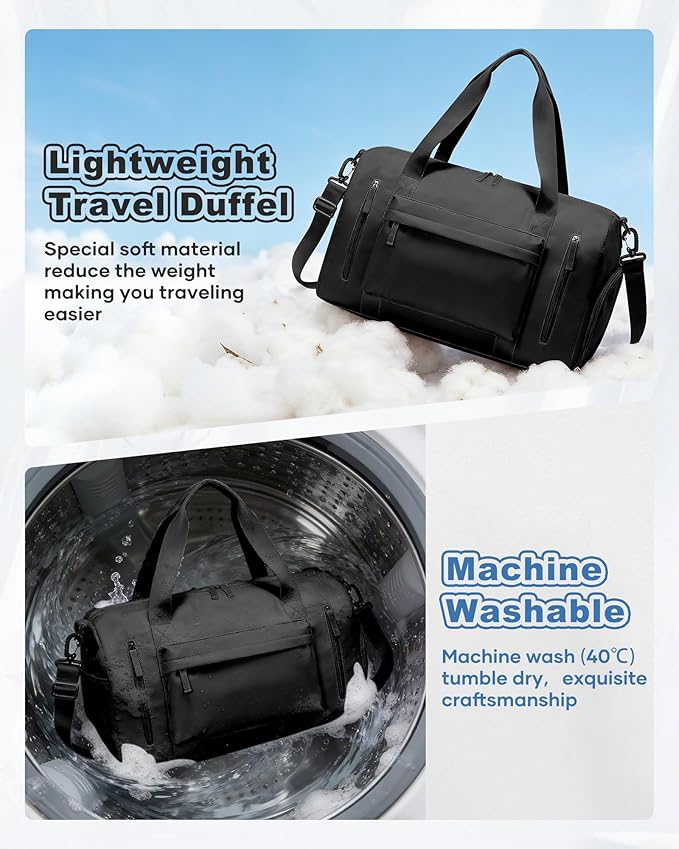 Gym Bag Womens,Travel Duffel Carry on Bag Sport Tote Bag Weekend Overnight Bag