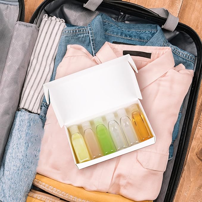 Travel Bottles for Toiletries 6 Pack 3.4oz/100ml TSA Approved Shampoo and Conditioner Bottles Leak-proof Squeezable Travel Size Containers Refillable Empty Plastic Squeeze Bottle (Clear)