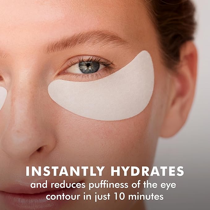 Skyn ICELAND Hydro Cool Firming Under Eye Patches, Instant Cooling for Puffy, Tired Eyes with Peptides and Coenzyme Q10, 10 Minute Treatment, Vegan, All Skin Types, 16 Pairs