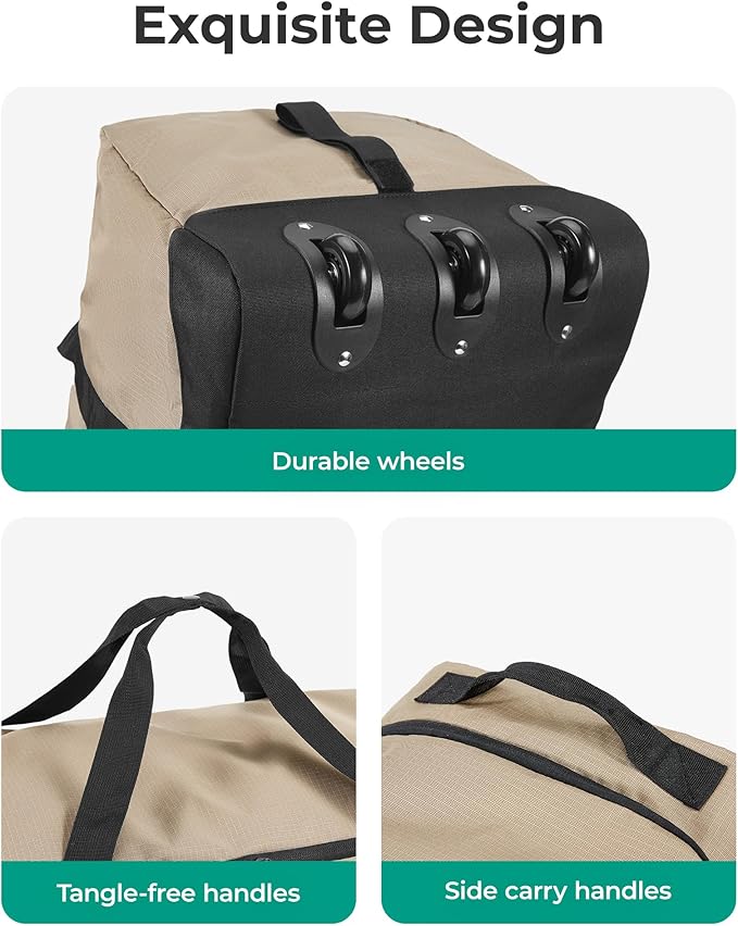 BAGSMART 83L Foldable Travel Bag, Large Duffle Bag for Travel, Weekender Duffel Luggage Bag for Sport College Camping, Water Resistant, Dark Gray