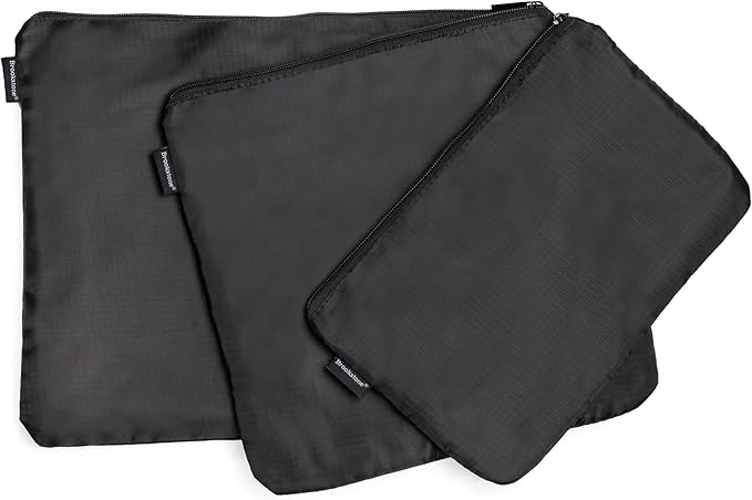 Brookstone Packing Cubes - 6 Piece Compression Packing Cubes for Travel Essentials - Luggage Sets Cube Storage Organizer Bags, Size One Size, Black