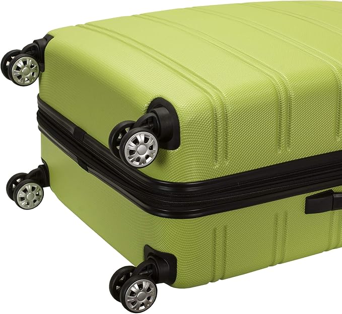 Rockland Melbourne Hardside Expandable Spinner Wheel Luggage, Lime, 3-Piece Set (20/24/28)