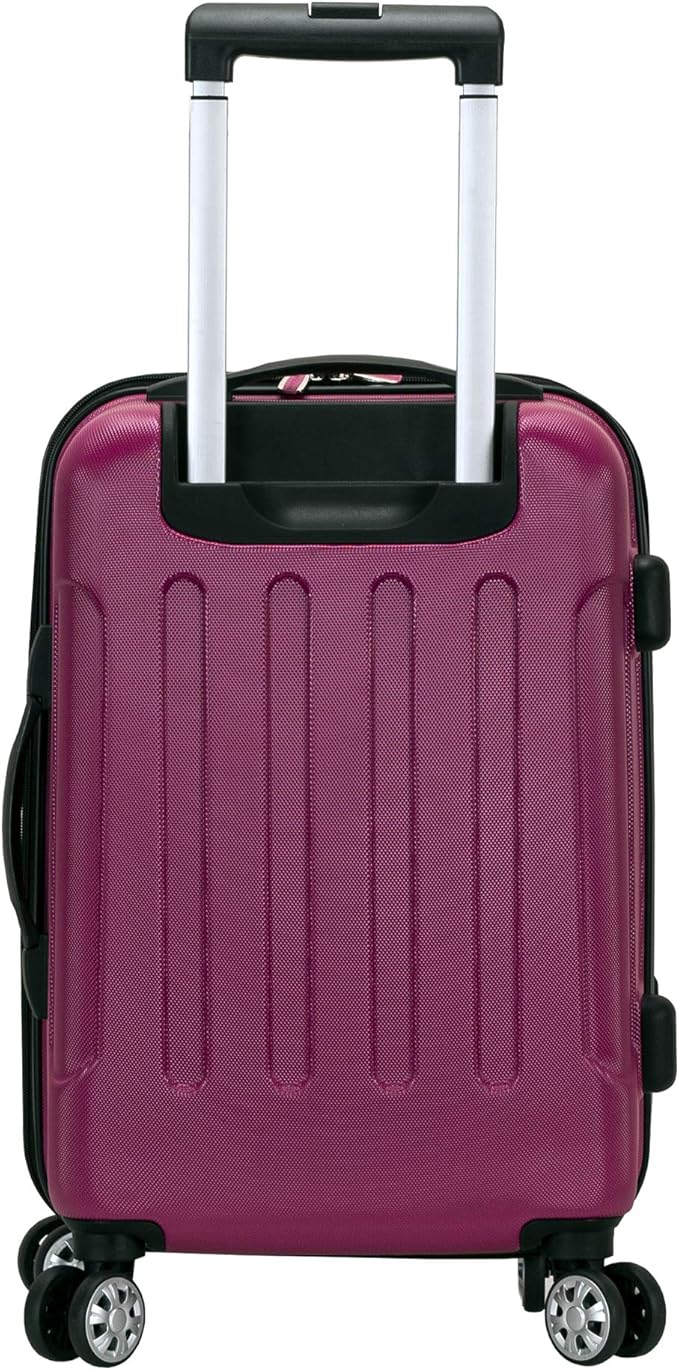 Rockland London Hardside Spinner Wheel Luggage, Magenta, 3-Piece Set (20/24/28)