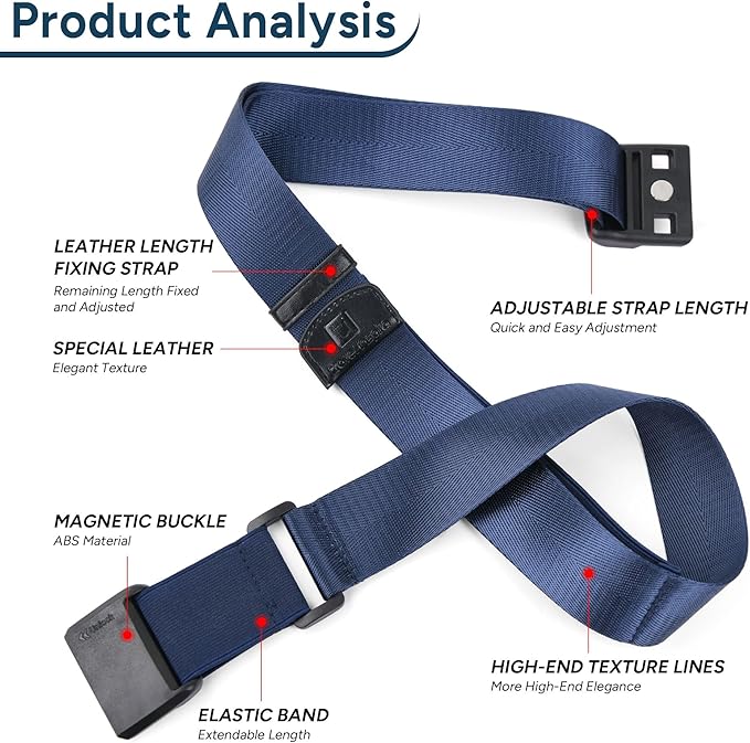 Travel Inspira Magnetic Quick-Release Travel Belt for Luggage Strap - Hands-Free, Lightens Load, Secures Multiple Bags, Adjustable & Lightweight for Effortless Travel