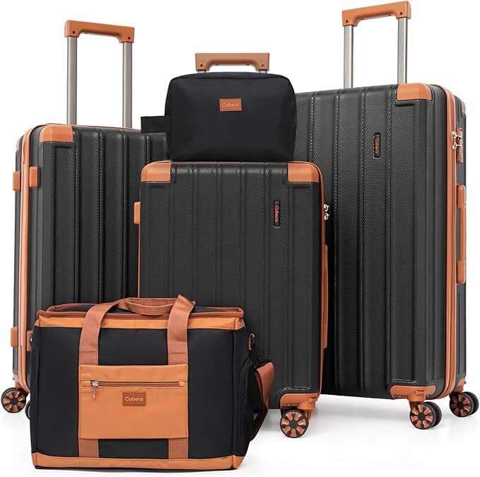 Luggage Sets 5 Piece，Suitcase with Spinner Wheels，ABS Hard Case Luggage，with TSA Lock Durable Travel Luggage，large capacity carry on luggage (20/24/28inch)