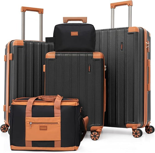 Luggage Sets 5 Piece，Suitcase with Spinner Wheels，ABS Hard Case Luggage，with TSA Lock Durable Travel Luggage，large capacity carry on luggage (20/24/28inch)