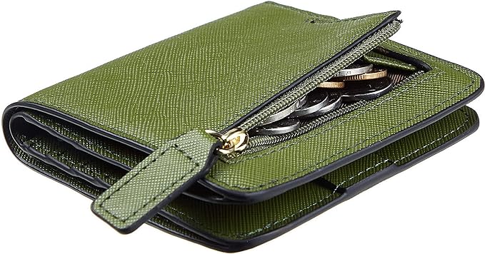 Toughergun Women’s Small Slim Leather Wallet with RFID Protection, Compact Bifold Mini Purse with Clear ID Window