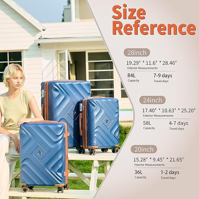 10 piece Luggage Set Expandable Suitcase 22x14x9 Airline Approved Carry on, ABS Hard Case Suitcases with Spinner Wheels,TSA Lock