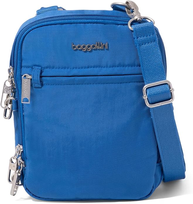 Baggallini Securtex® Anti-theft Mini Everything Crossbody Bag, 6.3"x8.25" Rfid, Locking Zippers & Cut-resistant Strap