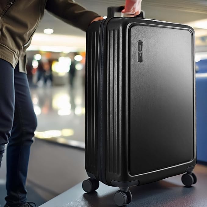 28 Inch Luggage with Spinner Wheels, Hard Shell Suitcase with TSA Locks for Luggage, Travel Large Suitcase, Expandable Hard Shell Suitcases, Jet Black