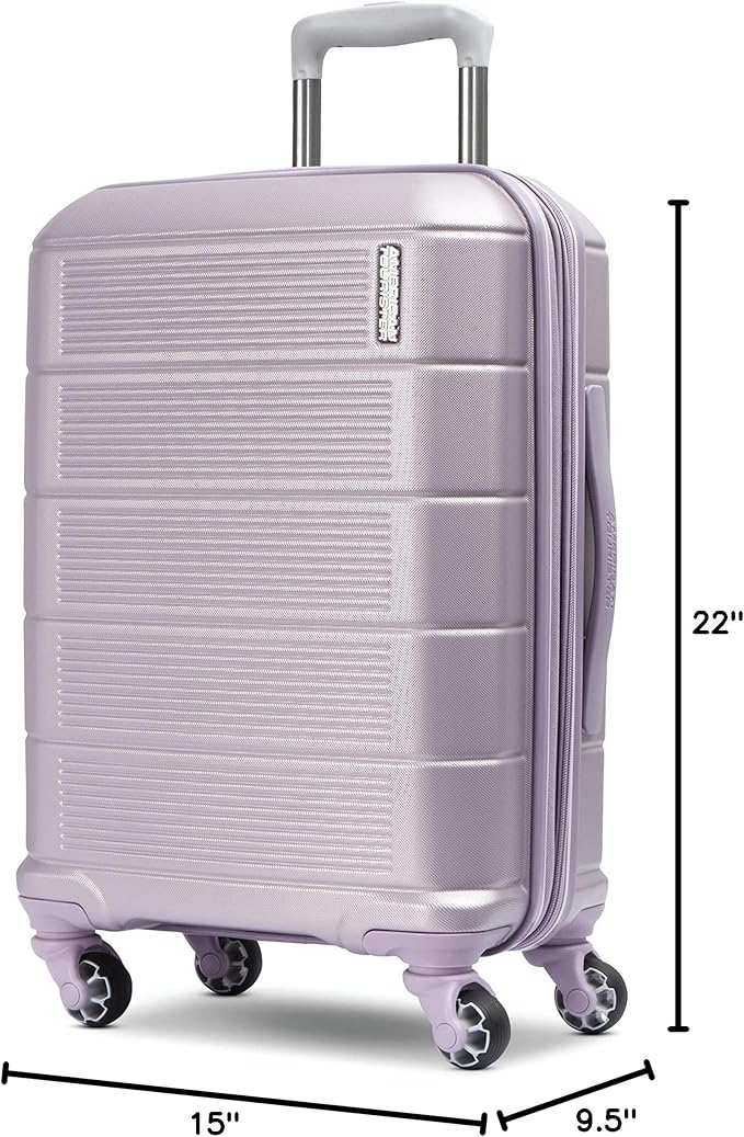 American Tourister Stratum 2.0 Expandable Hardside Luggage with Spinner Wheels, Purple Haze, Carry-on