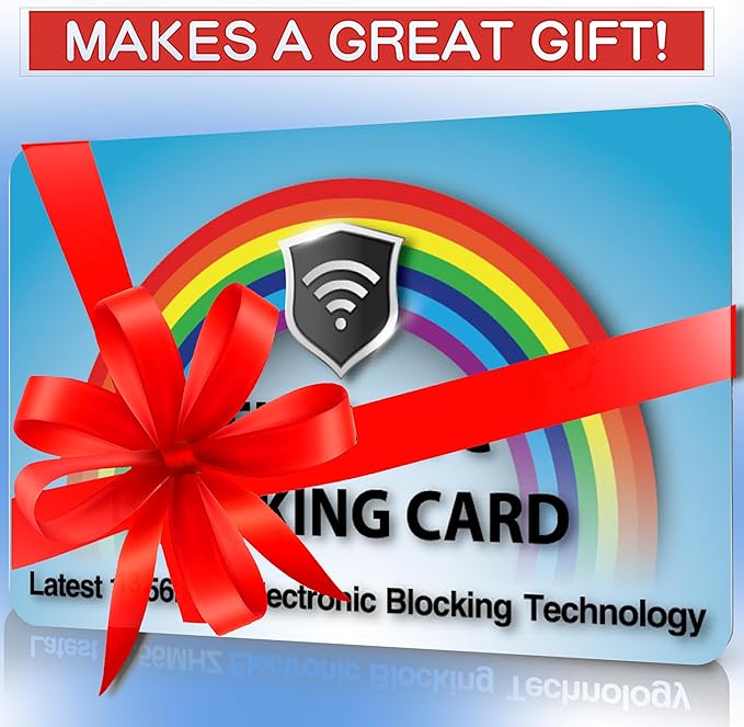 SaiTech IT 2 PK RFID Blocking Cards Protect Your Entire Wallet, Purse, and Cards from NFC Contactless Theft Wallet for Men & Women (Rainbow)