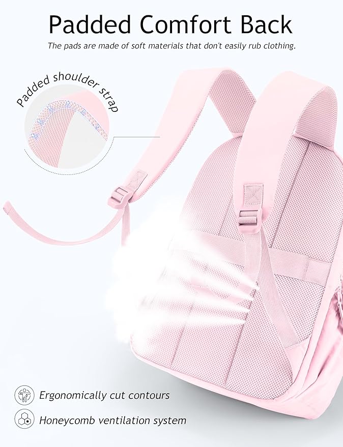Travel Backpack for Women, 15.6 Inch Laptop Backpack, Quilted College Bookbag, Cute Work Backpacks, Water Resistant