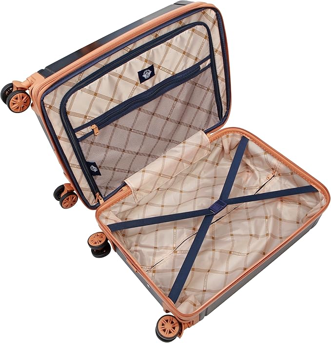 Dockers Hooper Hardside Expandable 8-Wheel Spinner Travel Carry On Luggage, 20-Inch, Ponderosa Pine