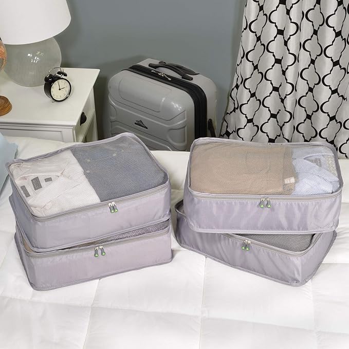 Rolling Nomad 4 Set Packing Cubes for Suitcases, Travel, Camping