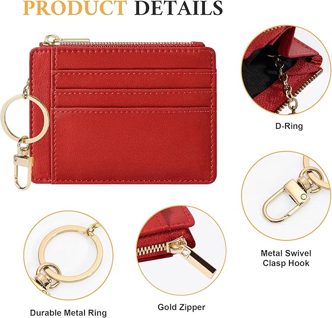 Sodsay Card Case Slim Front Pocket Wallet for Women Credit Card Holder with Keychain | Slim, Front Pocket, Credit Card Holder, with Keychain