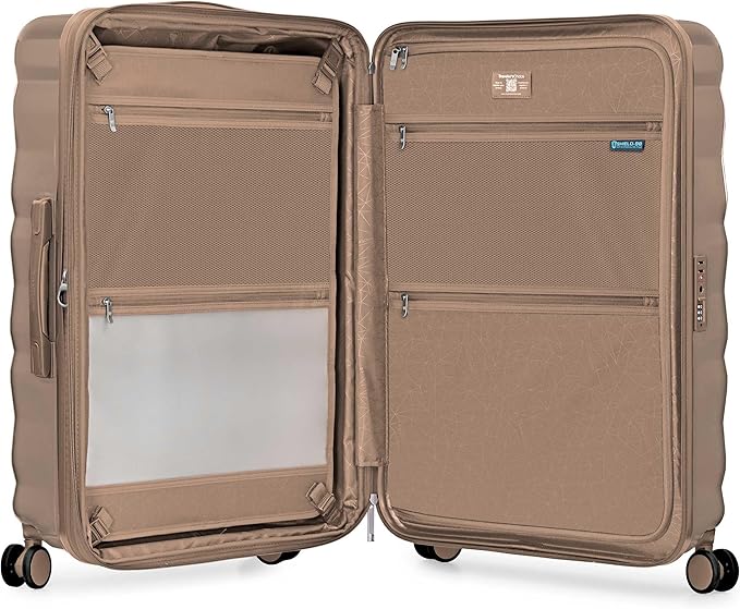 Traveler's Choice Edinburgh II Hardside Spinner Luggage, TSA Lock, Sand, 29" Large