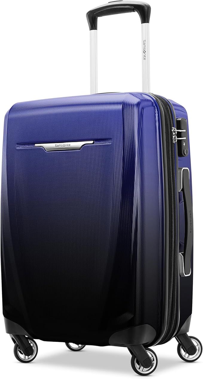 Samsonite Winfield 3 DLX Hardside Expandable Luggage with Spinners, 2PC SET (CO/MED), Royal Blue Ombre
