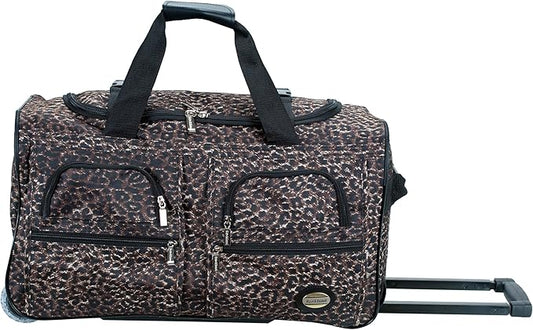 Rockland Rolling Duffel Bag, Black, 22"