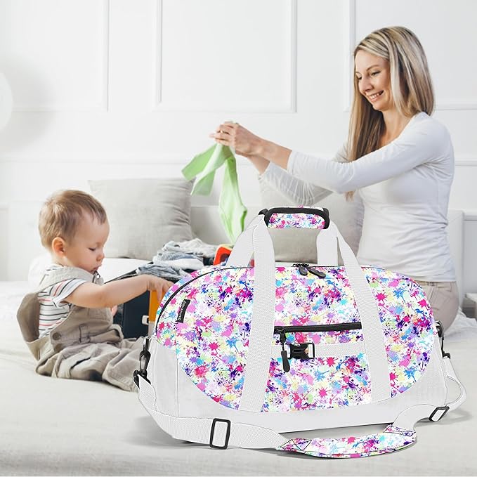 Stumdo Kids Overnighter Duffel Bags for kids, Carry-On Size & Ideal for School Practice or Overnight Travel Weekender Tote for Travel Gym Sport bag for Boys & Girls (11chua)