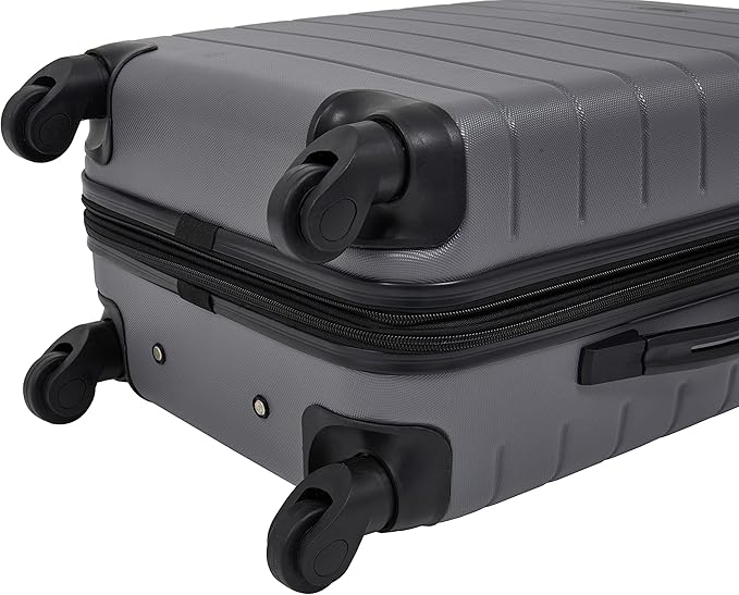 Wrangler Smart Spinner Hardside Luggage, 22-Inch Carry-On, Quiet Shade