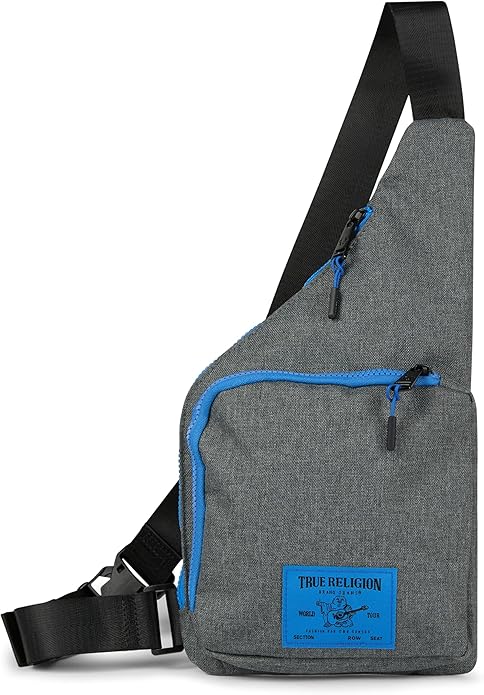 True Religion Cross Body Bag for Woman and Men - Anti Theft Shoulder Sling Bag, Zipper Phone Pocket and Key Leash