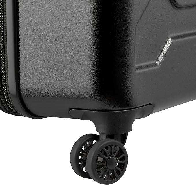 Jeep JH004C Hardside Expandable Luggage with Spinner Wheels, Black, Checked-Large 28 Inch